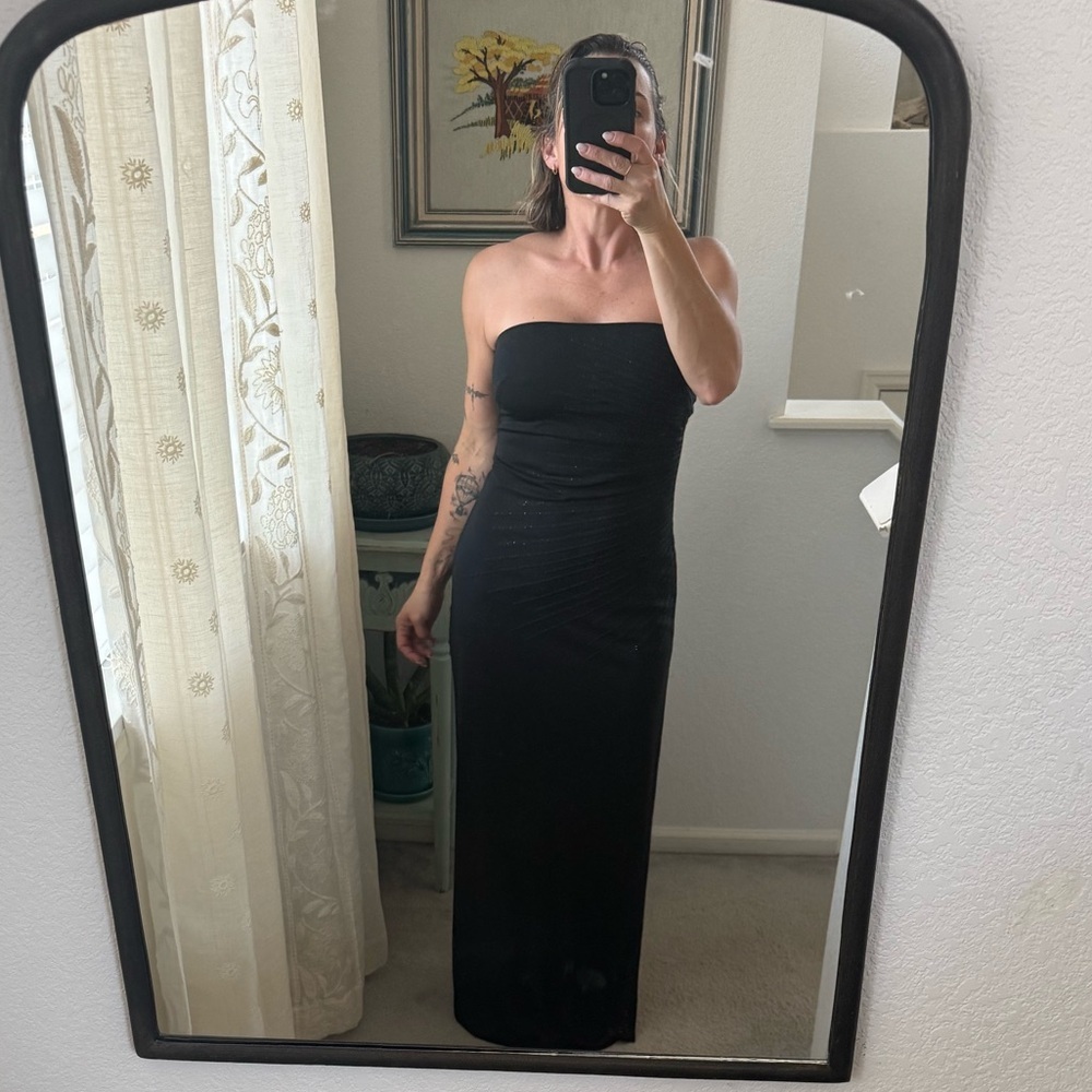Y2K Express Black Strapless Gown